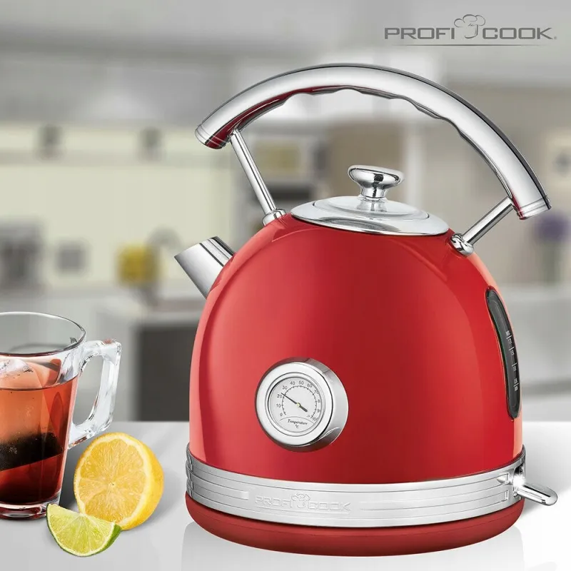 Електричний чайник ProfiCook PC-WKS 1192 (червоний): яскравий стиль та надійнітехнології